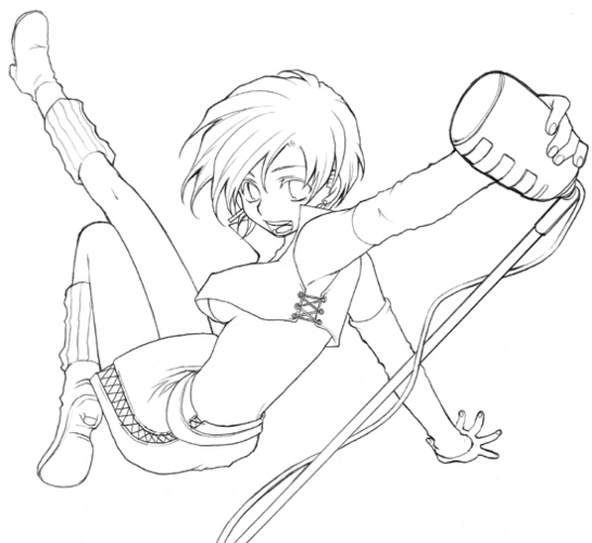 めーちゃん線画