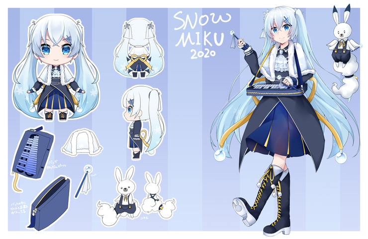 2020雪ミク衣装☆バッググロッケンシュピール☆