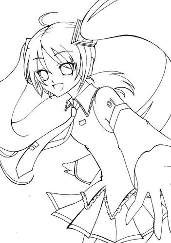 塗り絵ミク