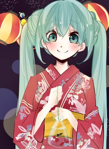 浴衣ミク