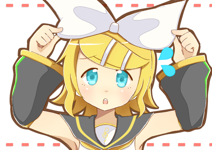リボンが気になる...。