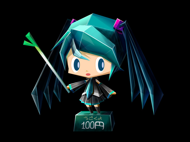 初音ミク 携帯着アニメ原画