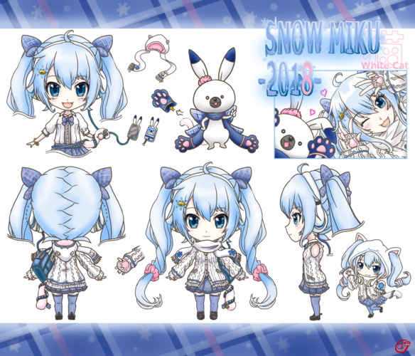 Snow Miku 2018 -White Cat-