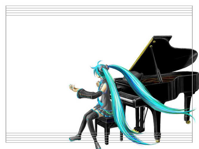 ミクとピアノ