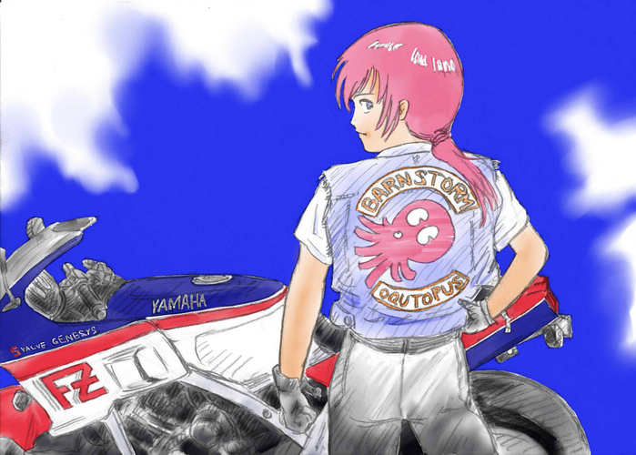 バイクとルカ