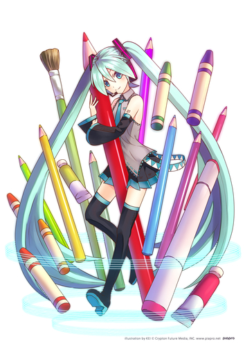 【パソコン】初音ミクの塗り絵