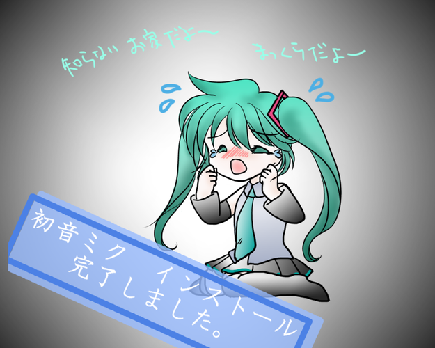 おととい、うちに来たばっかのミクさん。