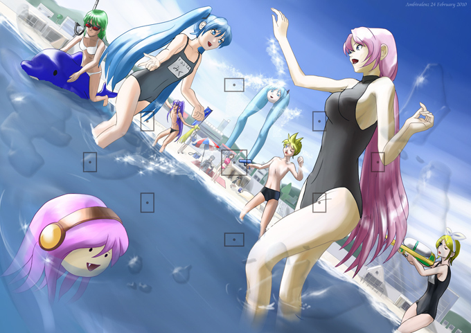 みんなで海へ