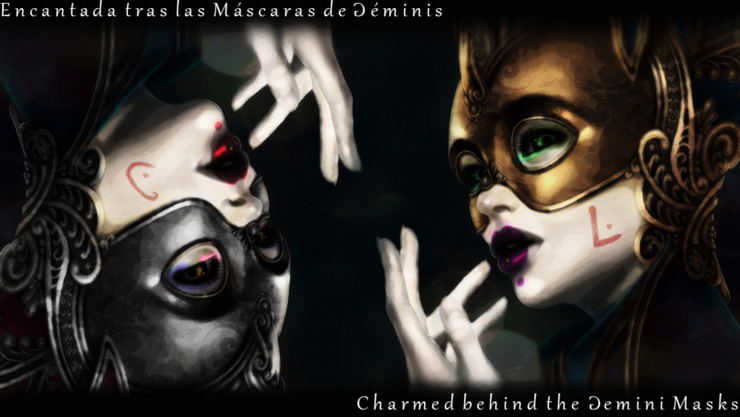 Charmed behind the Gemini Masks 【VOCALOID Artwork】 Clara + ルカ