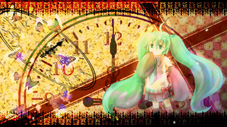 時計と蝶と