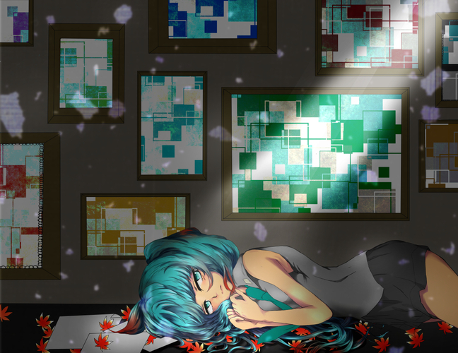 倒れてるミク