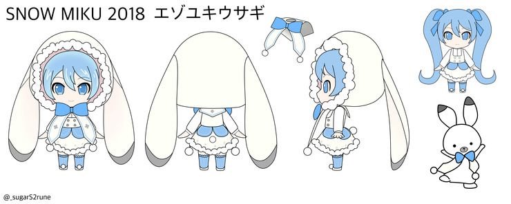 雪ミク2018エゾユキウサギ