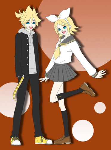 制服鏡音姉弟其の一