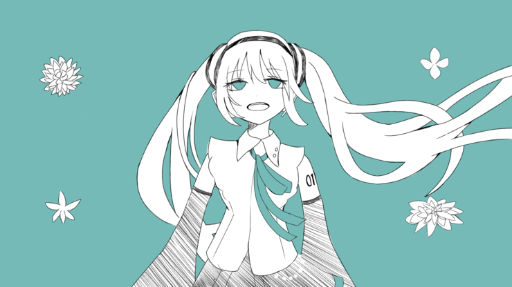 初音ミクNTと花