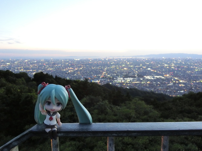 信貴生駒スカイライン 展望台の初音ミク