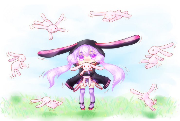 ゆかりちゃんとうさうさ。(差分