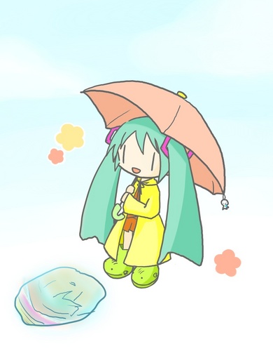 あめがあがったよ。