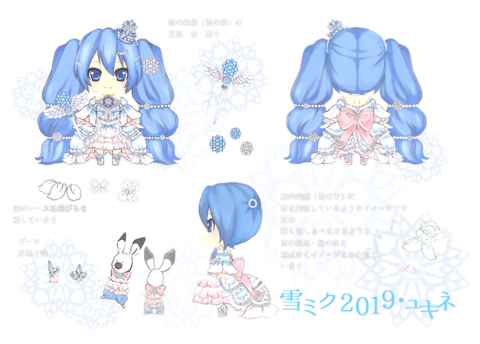 雪ミクさん・ユキネ 2019衣装案