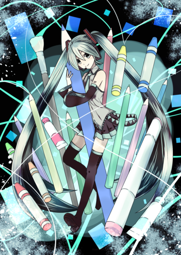 初音ミク 塗り絵