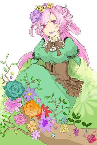 ルカ+花(塗らせていただきました!)
