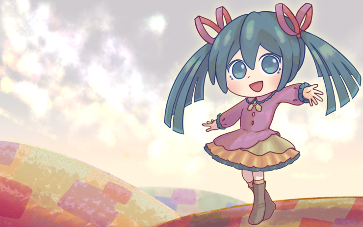 秋空とミク