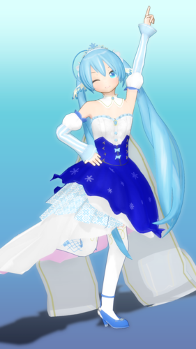Snow Miku 2019 Snow Princess MikuMikuDance Model