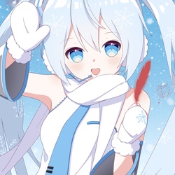 「赤い羽根共同募金×雪ミク」