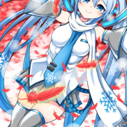 赤い羽根に囲まれて