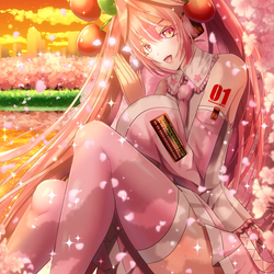 桜ミク弘前コラボ絵。