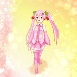 「桜ミク」×「弘前」アフターレポート動画用応募イラスト