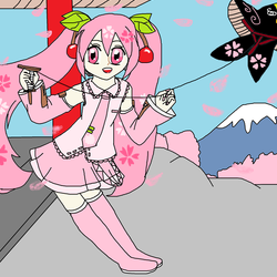 桜ミク&凧