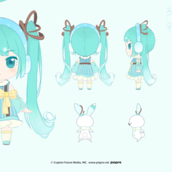 小さなケーキのような初音