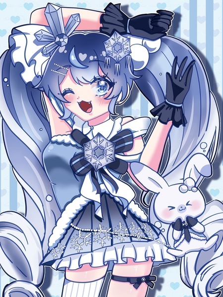 【もふもふ】手描きイラスト✤雪ミク2025 イラスト「雪ミク2025」
