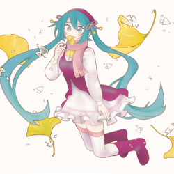 ミクさんと銀杏