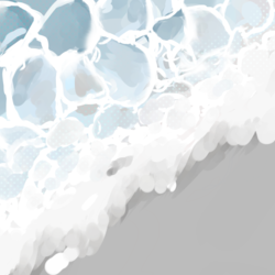 冷たい波打ち際