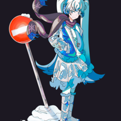 コートを着た雪ミク