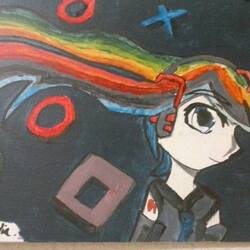 レインボーミク絵画