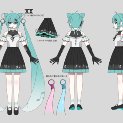 初音ミク 20th衣装案