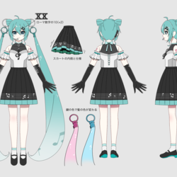 初音ミク 20th衣装案