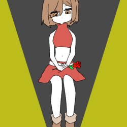 真っ赤な造花