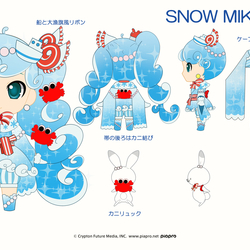 雪ミク2022 波しぶきとカニのたわむれ