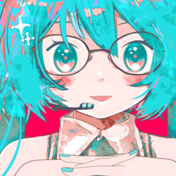 Hatsune Miku with glasses