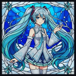 ステンドグラスの雪精