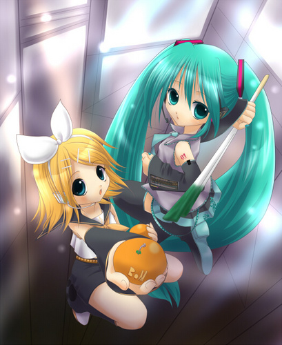 Piapro ピアプロ イラスト 両手を広げて歌うミク