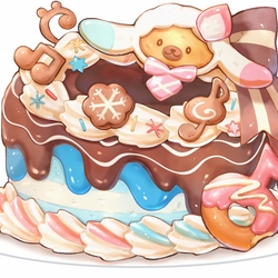 雪ミクのカラフルシフォンケーキ