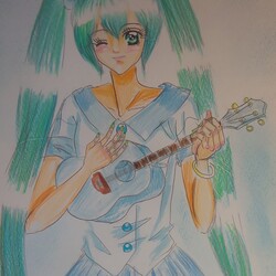 ウクレレを持った初音ミクさん
