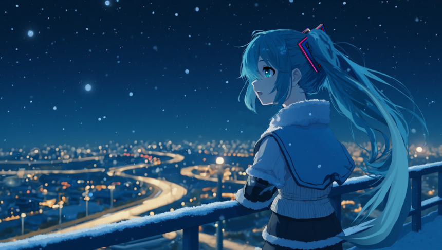 イラスト「静かな夜のクリスマス」