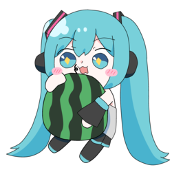 スイカとミクちゃん