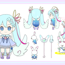 2027 雪ミク&ユキネ　衣装案