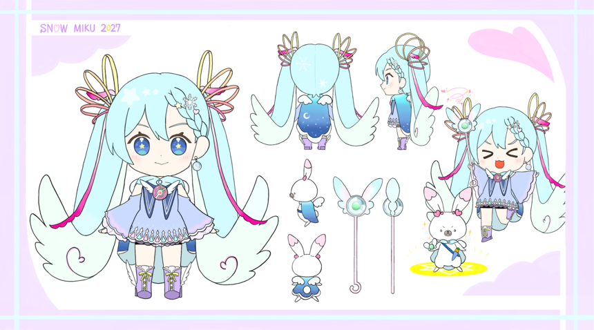 2027 雪ミク&amp;ユキネ　衣装案 by 梔子